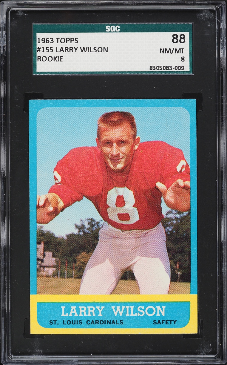 1963 Topps Football Larry Wilson ROOKIE #155 SGC 8 NM-MT