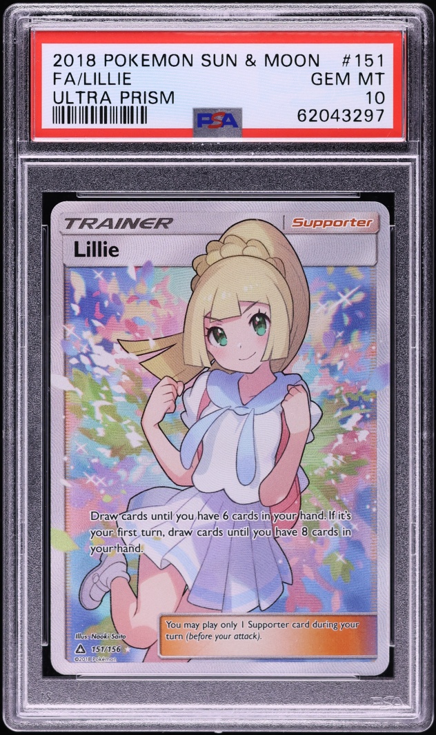 2018 Pokemon Sun & Moon Ultra Prism Full Art Lillie #151 PSA 10 GEM MINT