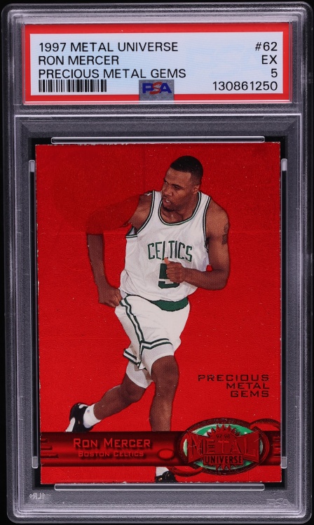 1997 Metal Universe Precious Metal Gems PMG Red Ron Mercer ROOKIE /100 #62 PSA 5 EX