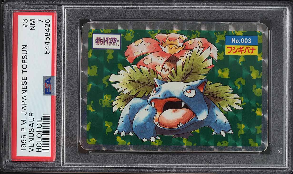 1997 Pokemon Japanese Topsun Holofoil Venusaur #3 PSA 7 NRMT