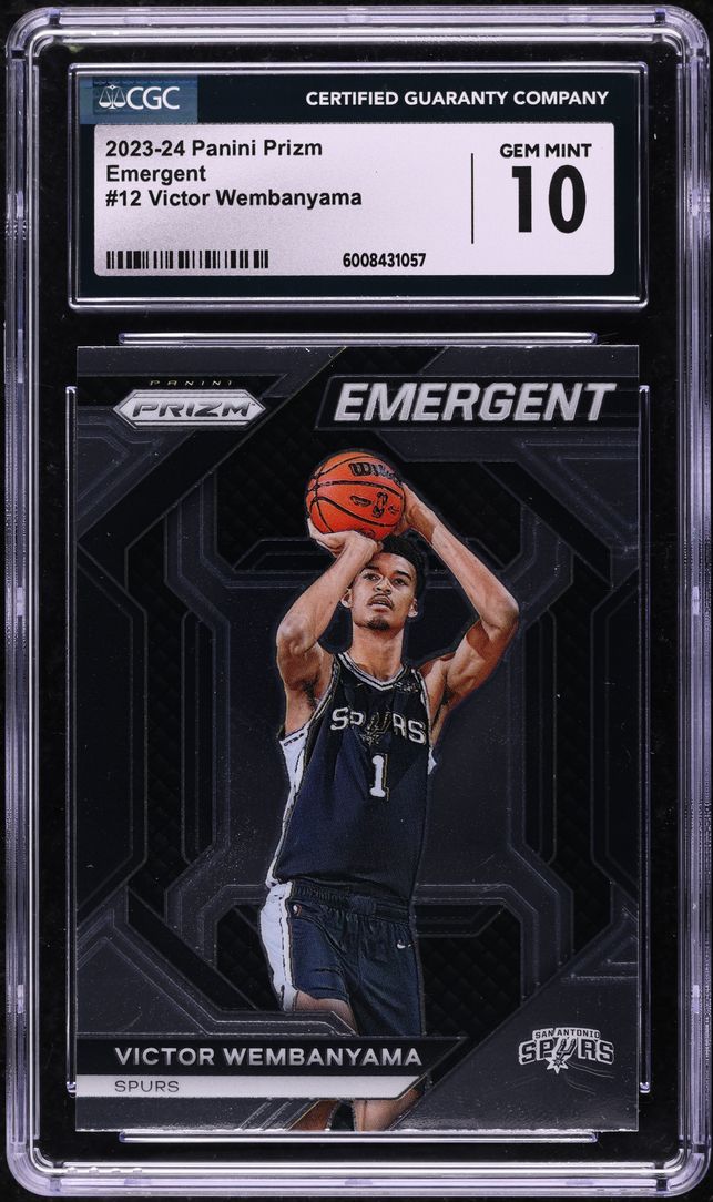 2023 Panini Prizm Emergent Victor Wembanyama ROOKIE #12 CGC 10 GEM MINT