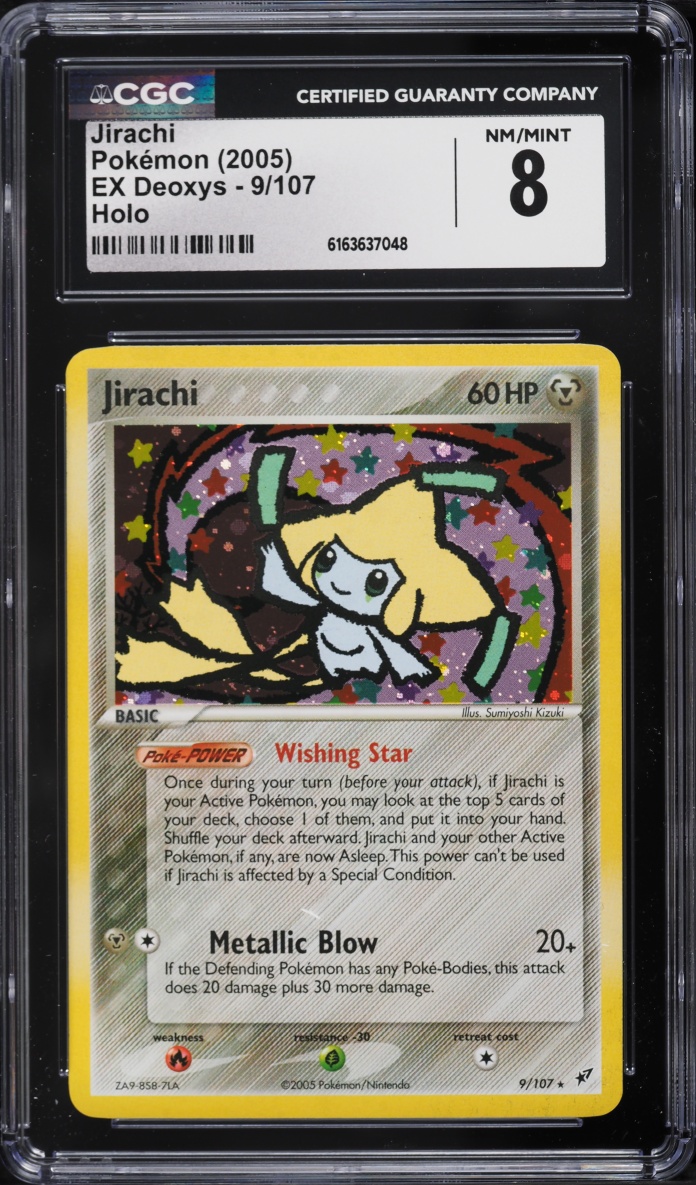 2005 Pokemon EX Deoxys Holo Jirachi #9 CGC 8 NM-MT