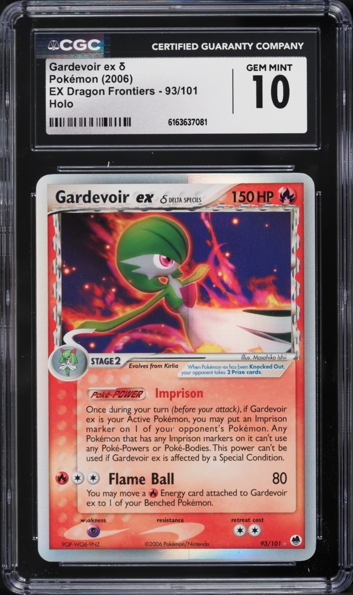 2006 Pokemon EX Dragon Frontiers Holo Gardevoir Ex #93 CGC 10 GEM MINT