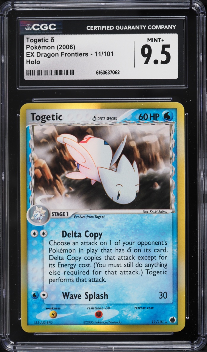 2006 Pokemon EX Dragon Frontiers Holo Togetic #11 CGC 9.5 MINT+