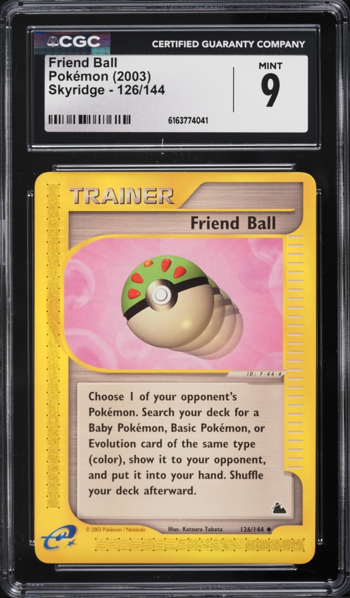 2003 Pokemon Skyridge Friend Ball #126 CGC 9 MINT