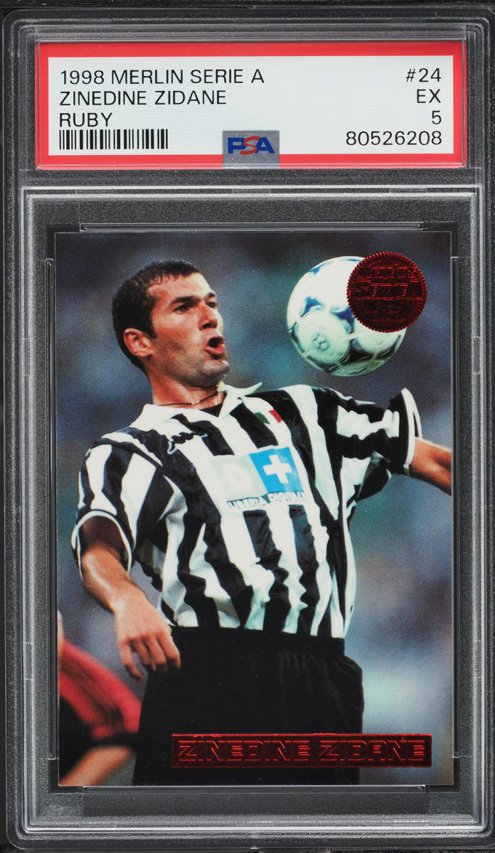 1998 Merlin Serie A 99 Ruby Zinedine Zidane /100 #24 PSA 5 EX