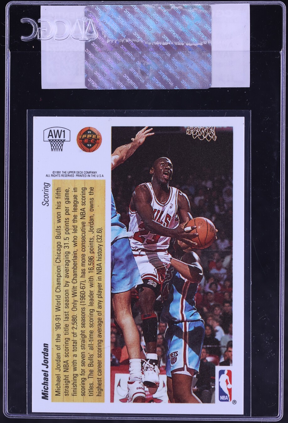 1991 Upper Deck Award Winner Holograms Scoring Michael Jordan #AW1 CGC AUTH