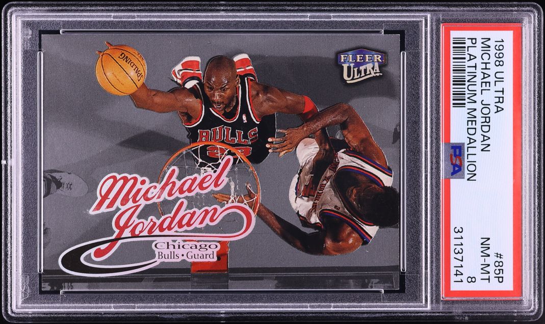 1998 Ultra Platinum Medallion Michael Jordan /99 #85P PSA 8 NM-MT