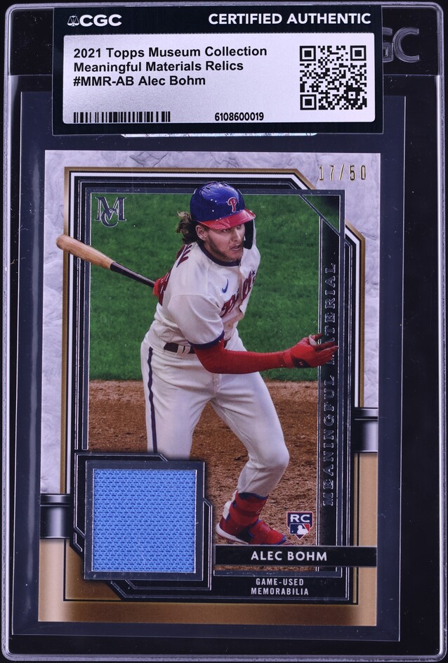 2018 Bowman Chrome Refractor Alec Bohm ROOKIE RC AUTO /499 BGS 9.5