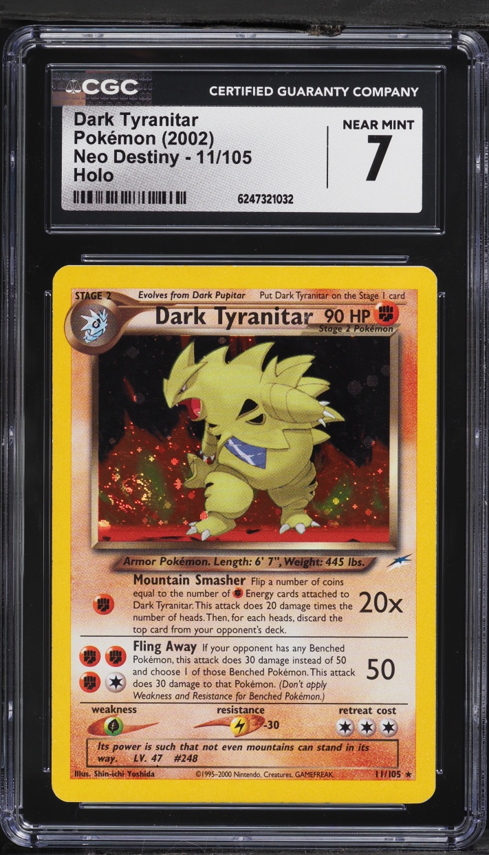 2002 Pokemon Neo Destiny Holo Dark Tyranitar #11
