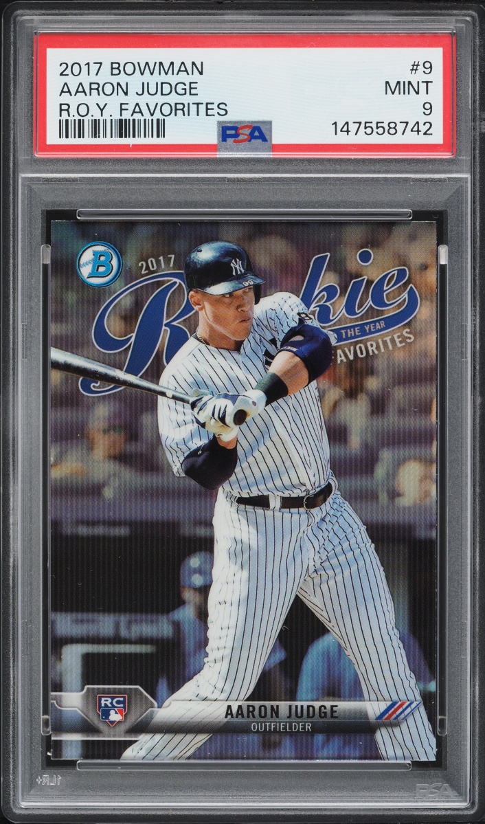 2017 Bowman ROY Favorites Aaron Judge ROOKIE #ROYF-9 PSA 9 MINT