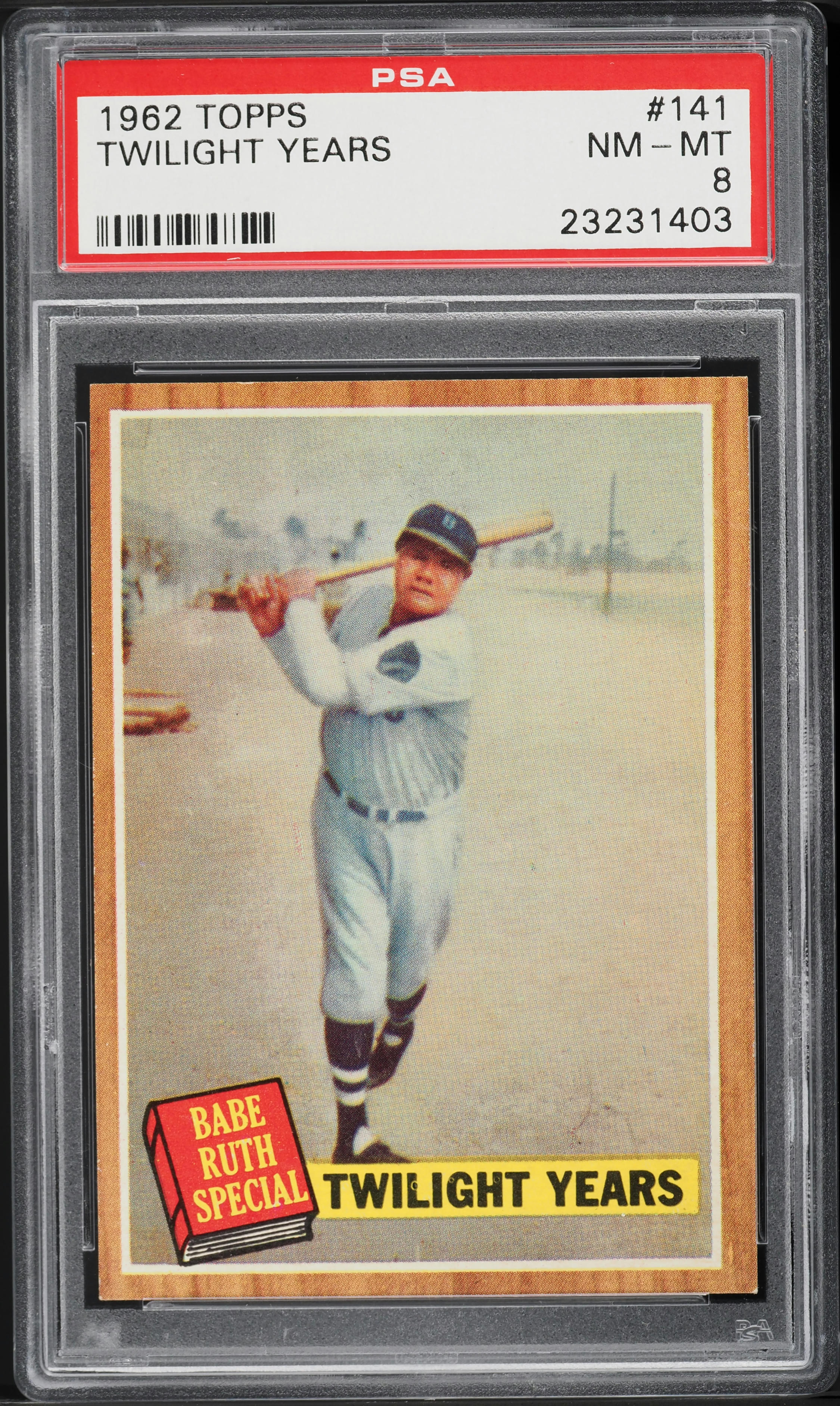 1962 Topps Babe Ruth TWILIGHT YEARS #141 PSA 8 NM-MT