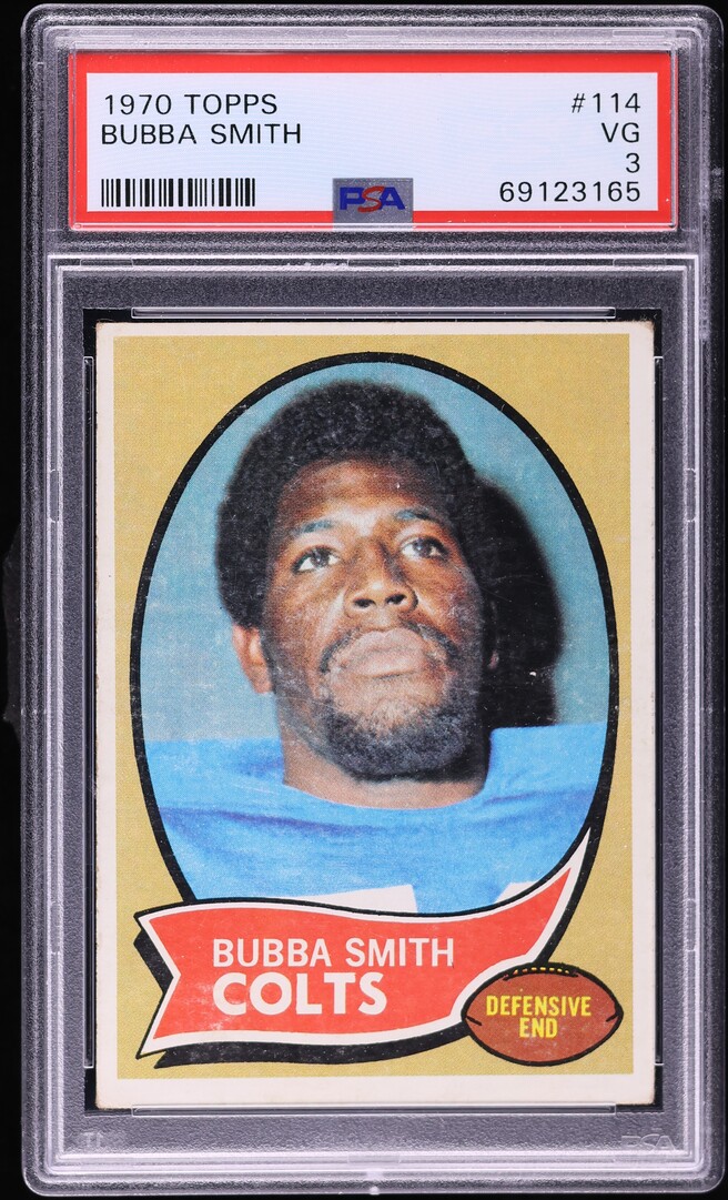 1970 Topps Football Bubba Smith ROOKIE #114 PSA 3 VG