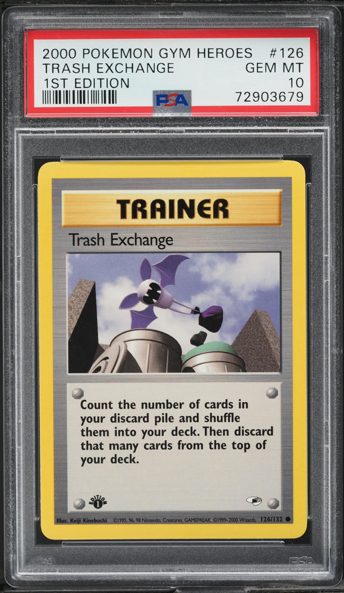 2000 Pokemon Gym Heroes 1st Edition Trash Exchange #126 PSA 10 GEM MINT