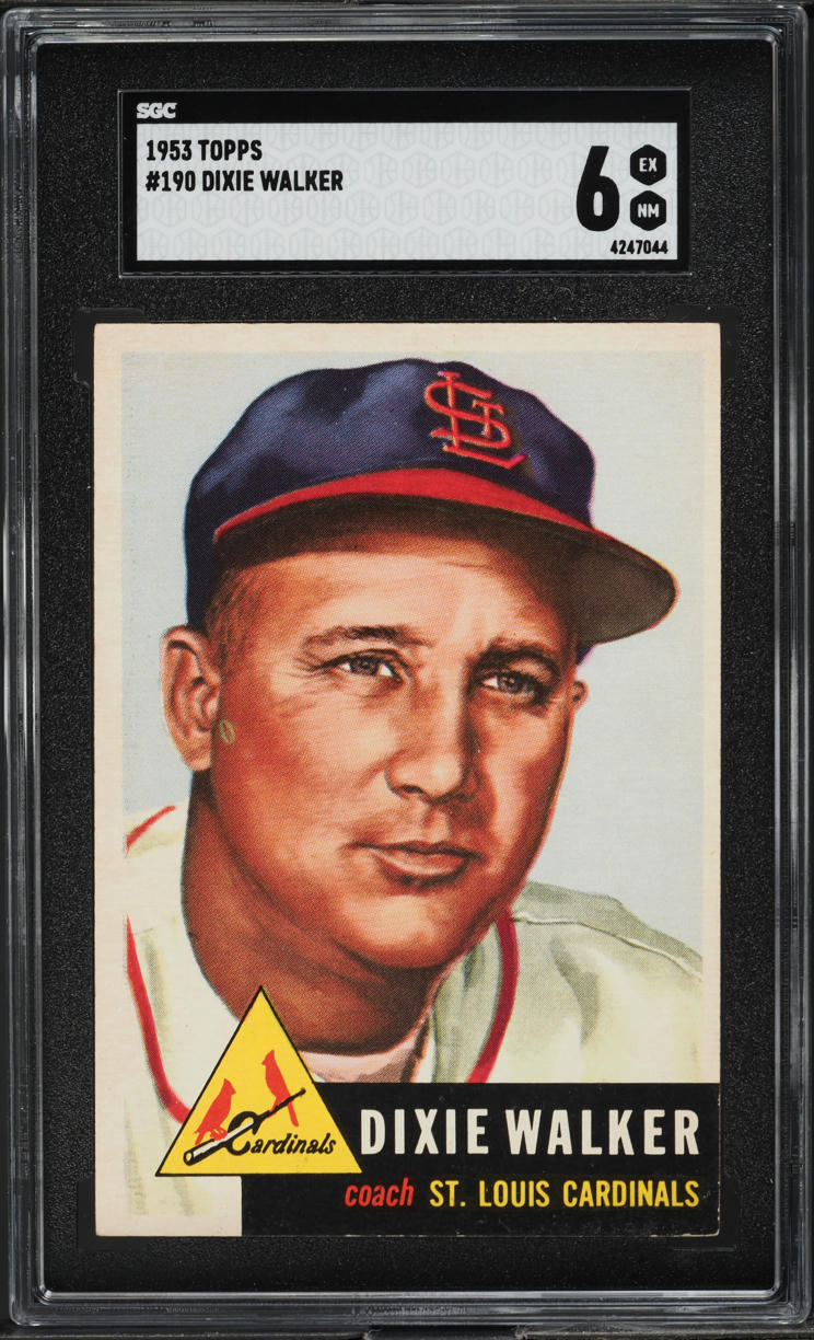 1953 Topps Dixie Walker #190 SGC 6 EXMT