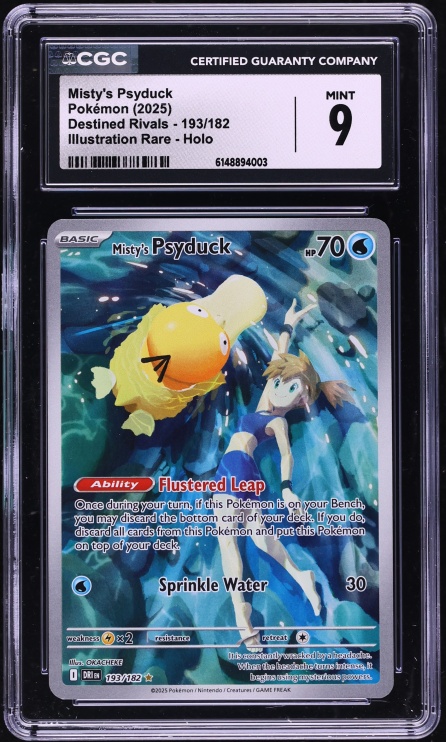 2025 Pokemon Scarlet & Violet Destined Rivals IR Misty's Psyduck #193 CGC 9 MINT