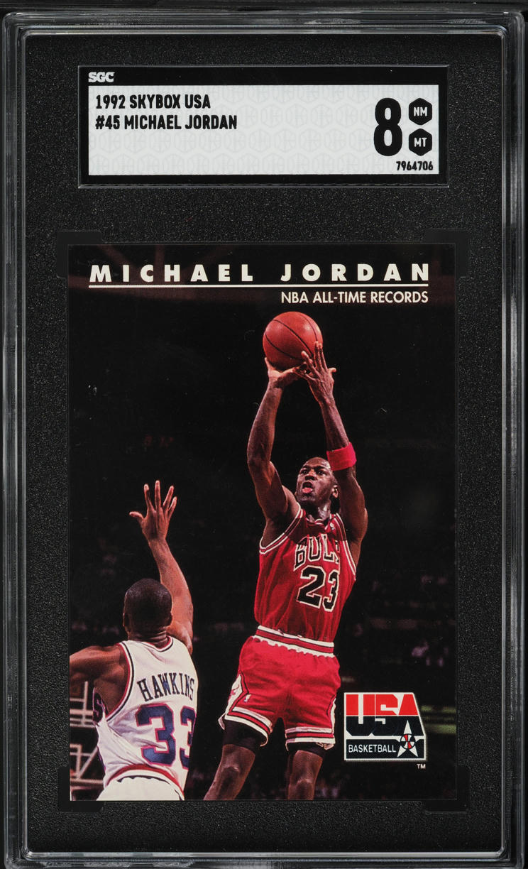 1992 Skybox USA Basketball Michael Jordan #45 SGC 8 NM-MT