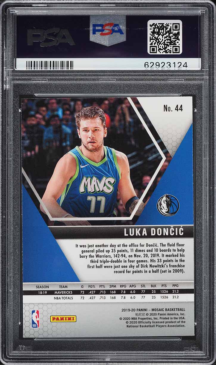 2019 Panini Mosaic Luka Doncic #44 PSA 10 GEM MINT