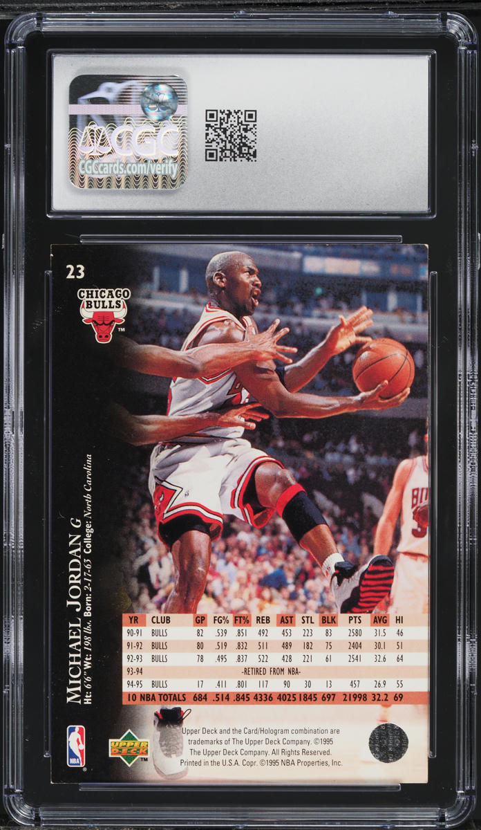 1995 Upper Deck Basketball Michael Jordan #23 CGC 7 NRMT