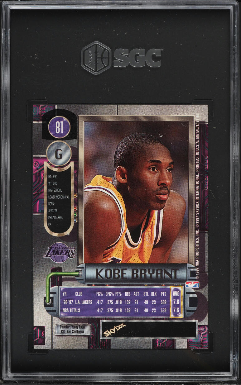 1997 Metal Universe Kobe Bryant #81 SGC 10 GEM MINT