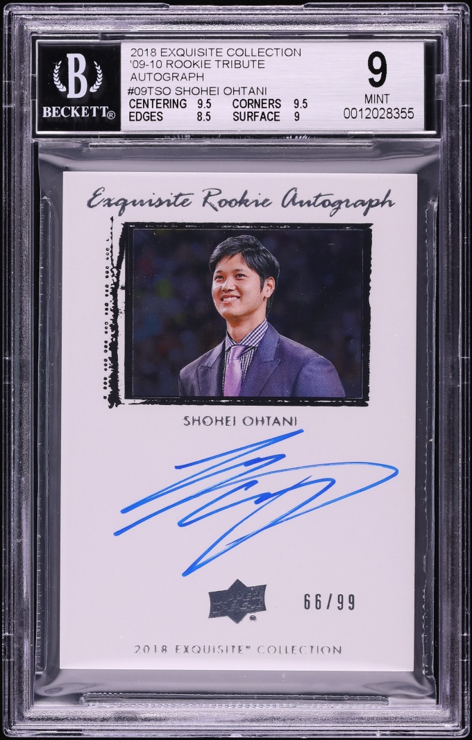 2018 Exquisite Collection '09 Tribute Shohei Ohtani ROOKIE AUTO /99 ...