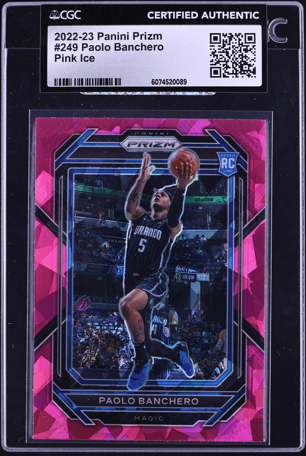 2022-23 Panini Prizm Pink Ice Paolo Banchero ROOKIE #249 CGC AUTH