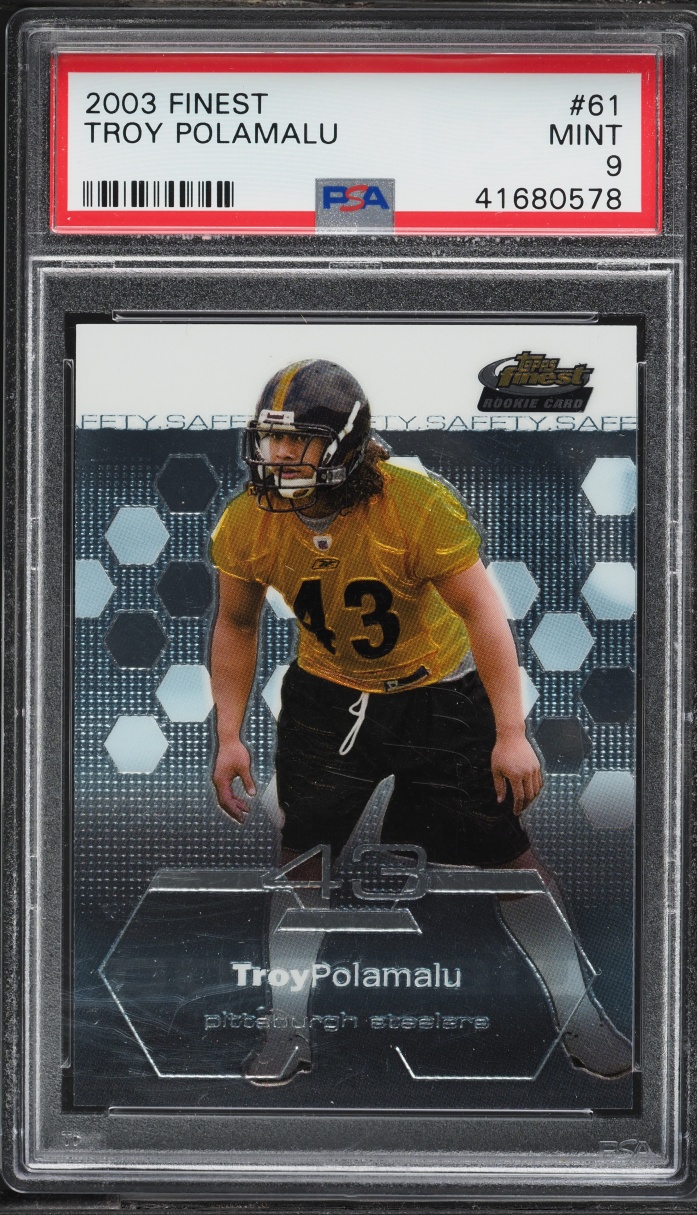 2003 Finest Football Troy Polamalu ROOKIE #61 PSA 9 MINT