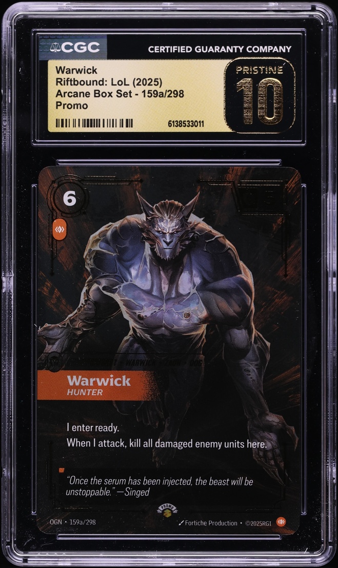 2025 Riftbound League Of Legends LoL Arcane Box Set Warwick #159a CGC ...