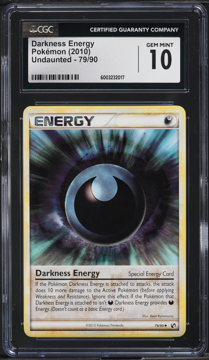 2010 Pokemon HeartGold & SoulSilver Undaunted Darkness Energy #79 CGC 10 GEM
