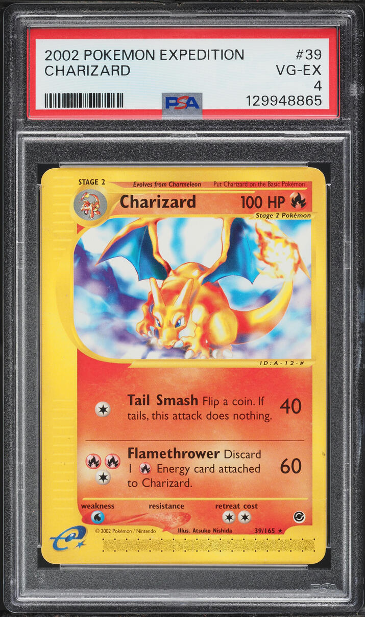 2002 Pokemon Expedition Charizard #39 PSA 4 VGEX