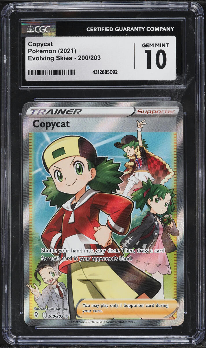 2021 Pokemon Sword & Shield Evolving Skies Full Art Copycat #200 CGC 10 GEM MINT
