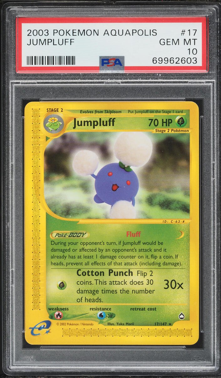 2003 Pokemon Aquapolis Jumpluff #17 PSA 10 GEM MINT