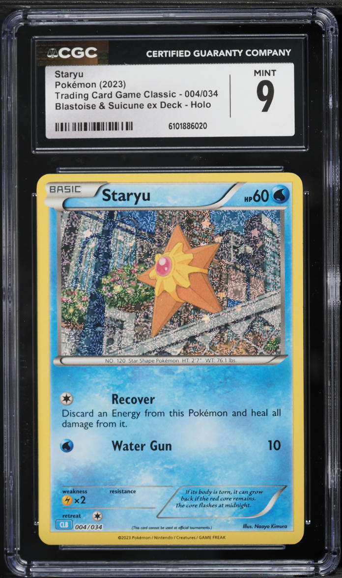 2023 Pokemon TCG Classic Collection Holo Staryu #4 CGC 9 MINT