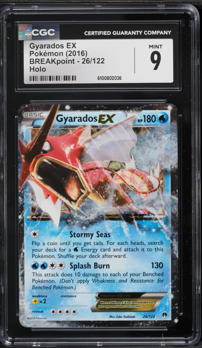 2016 Pokemon XY BREAKpoint Holo Gyarados EX #26 CGC 9 MINT