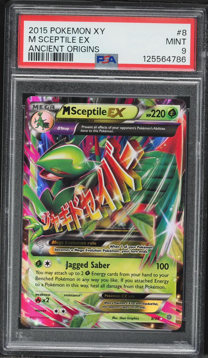 2015 Pokemon XY Ancient Origins M Sceptile EX #8 PSA 9 MINT