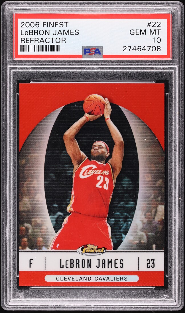 2006 Finest Refractor LeBron James #22 PSA 10 GEM MINT