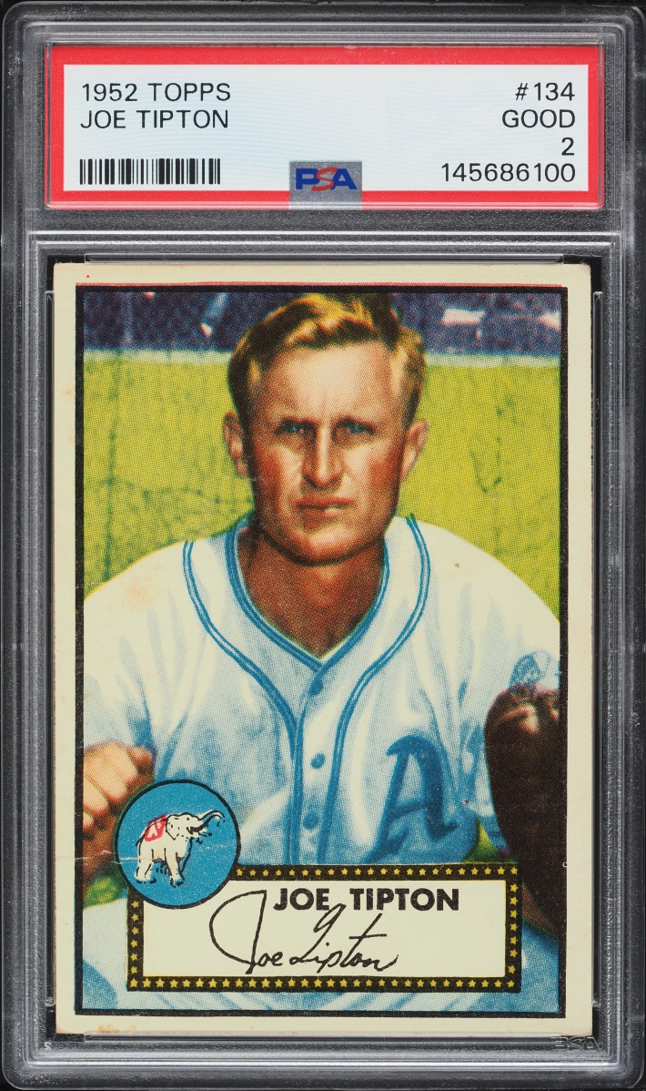 1952 Topps Joe Tipton #134 PSA 2 GD