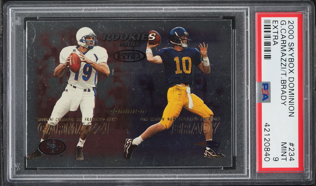 2000 Skybox Dominion Extra Giovanni Carmazzi Tom Brady ROOKIE #234 PSA 9 MINT