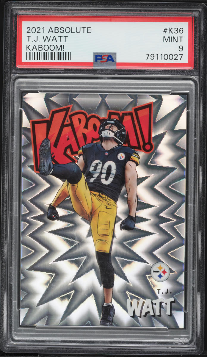 2021 Absolute Kaboom! T.J. Watt #K36 PSA 9 MINT