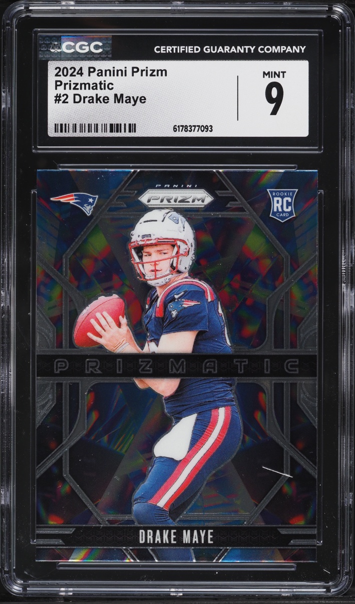 2024 Panini Prizm Prizmatic Drake Maye ROOKIE #2 CGC 9 MINT