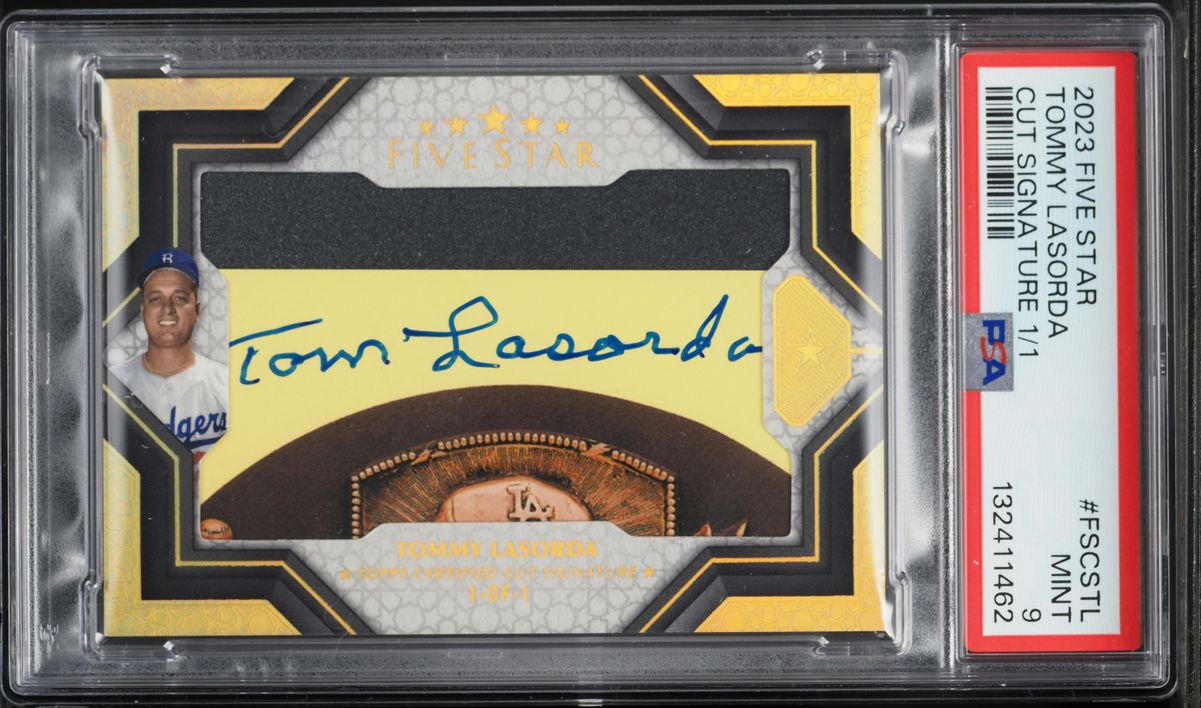 2023 Topps Five Star Cut Signatures Tommy Lasorda AUTO 1/1 #FSCSTL PSA 9 MINT