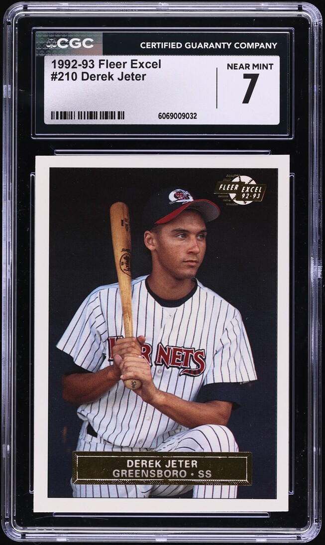 1992 Fleer Excel Derek Jeter ROOKIE #210 CGC 7 NRMT