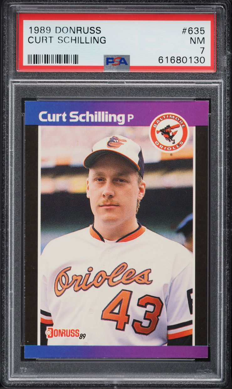 1989 Donruss Curt Schilling ROOKIE #635 PSA 7 NRMT