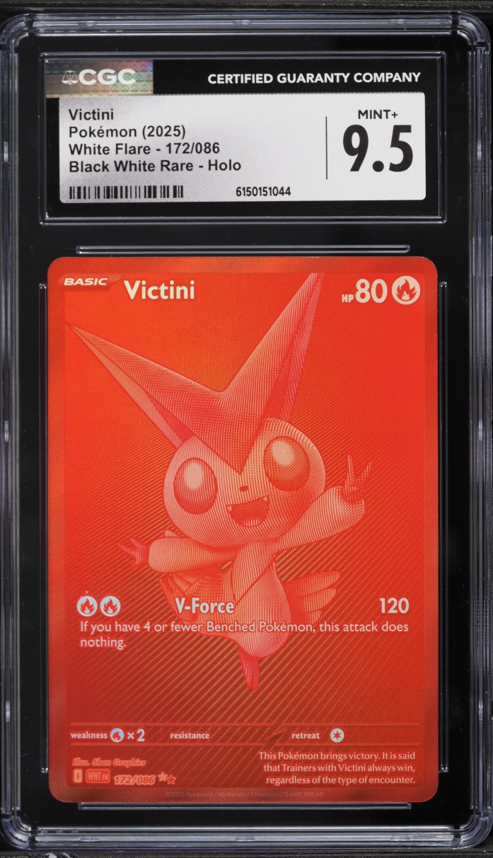 2025 Pokemon Scarlet & Violet White Flare BWR Victini #172 CGC 9.5 MINT+