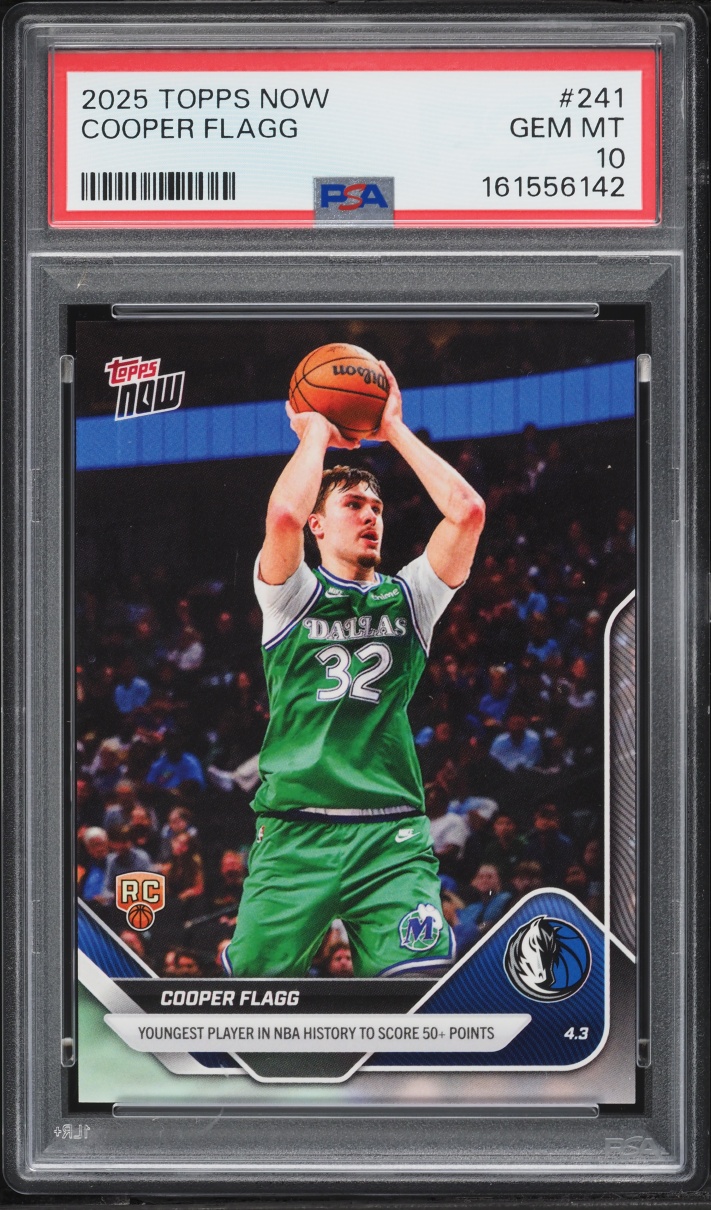2025 Topps Now Cooper Flagg ROOKIE #241 PSA 10 GEM MINT