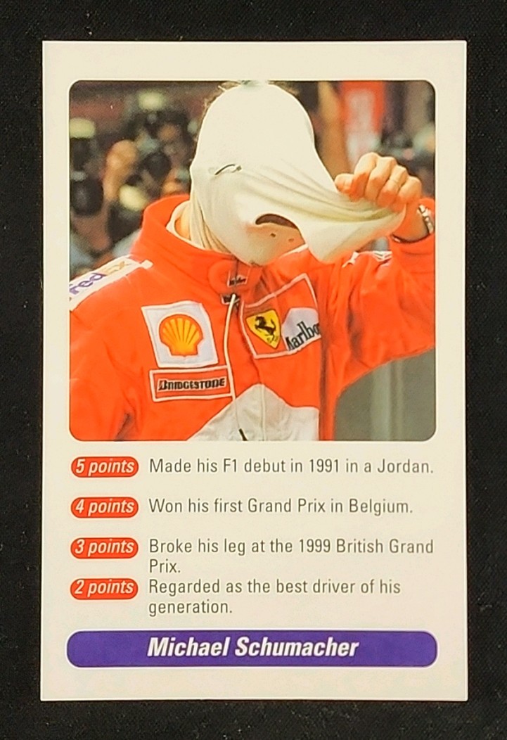 2002 A Question Of Sport 25th Anniversary Michael Schumacher MBA AUTH