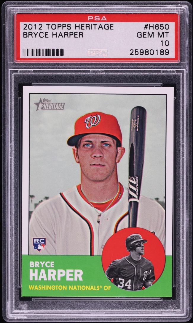 2012 Topps Heritage Bryce Harper ROOKIE #H650 PSA 10 GEM MINT