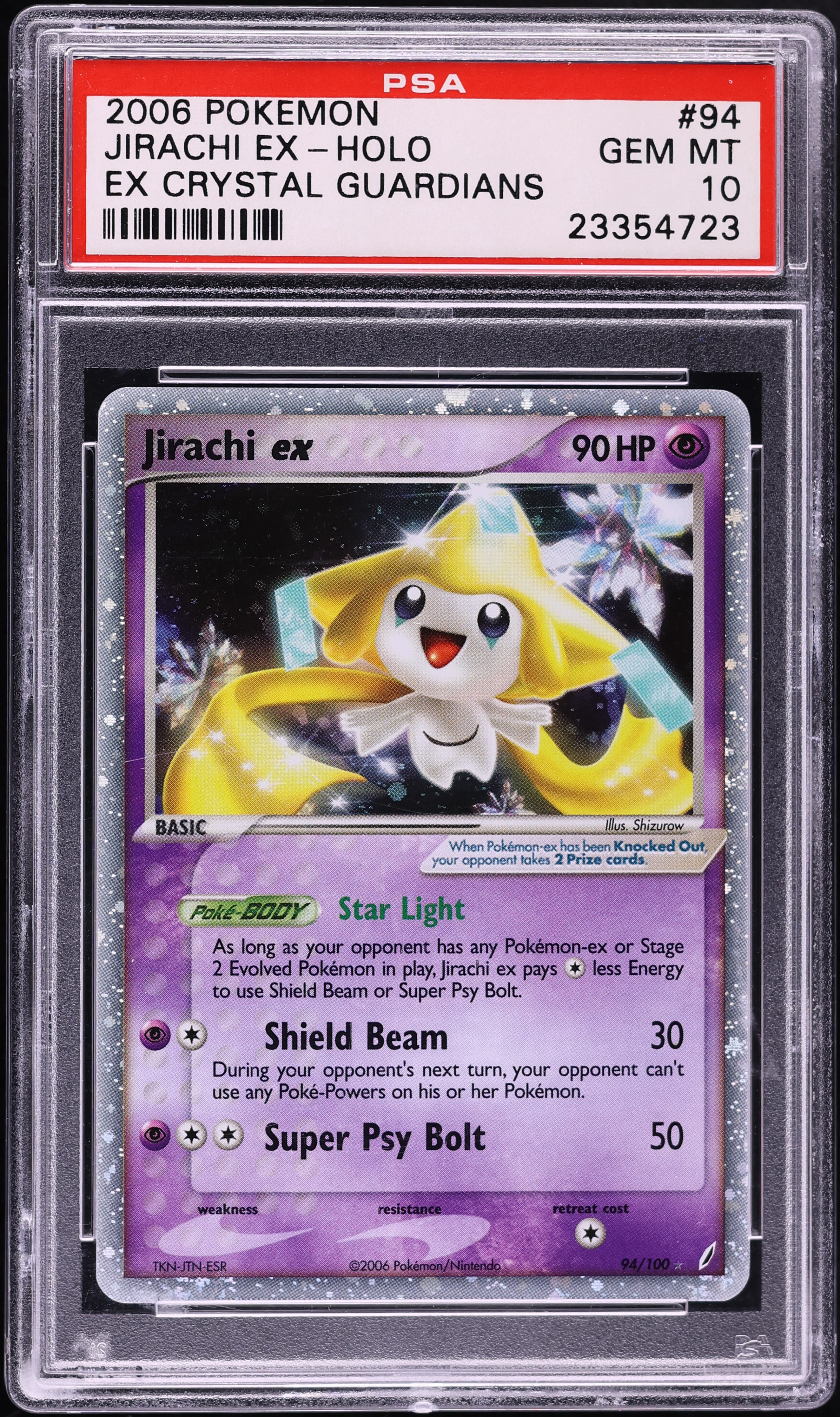 2006 Pokemon EX Crystal Guardians Holo Jirachi EX #94 PSA 10 GEM MINT