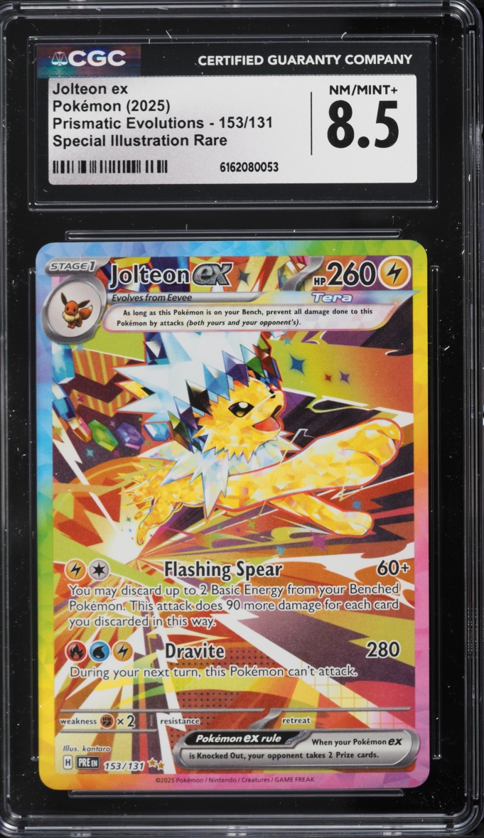 2025 Pokemon Scarlet & Violet Prismatic Evolutions SIR Jolteon Ex #153 CGC 8.5 NM-MT+