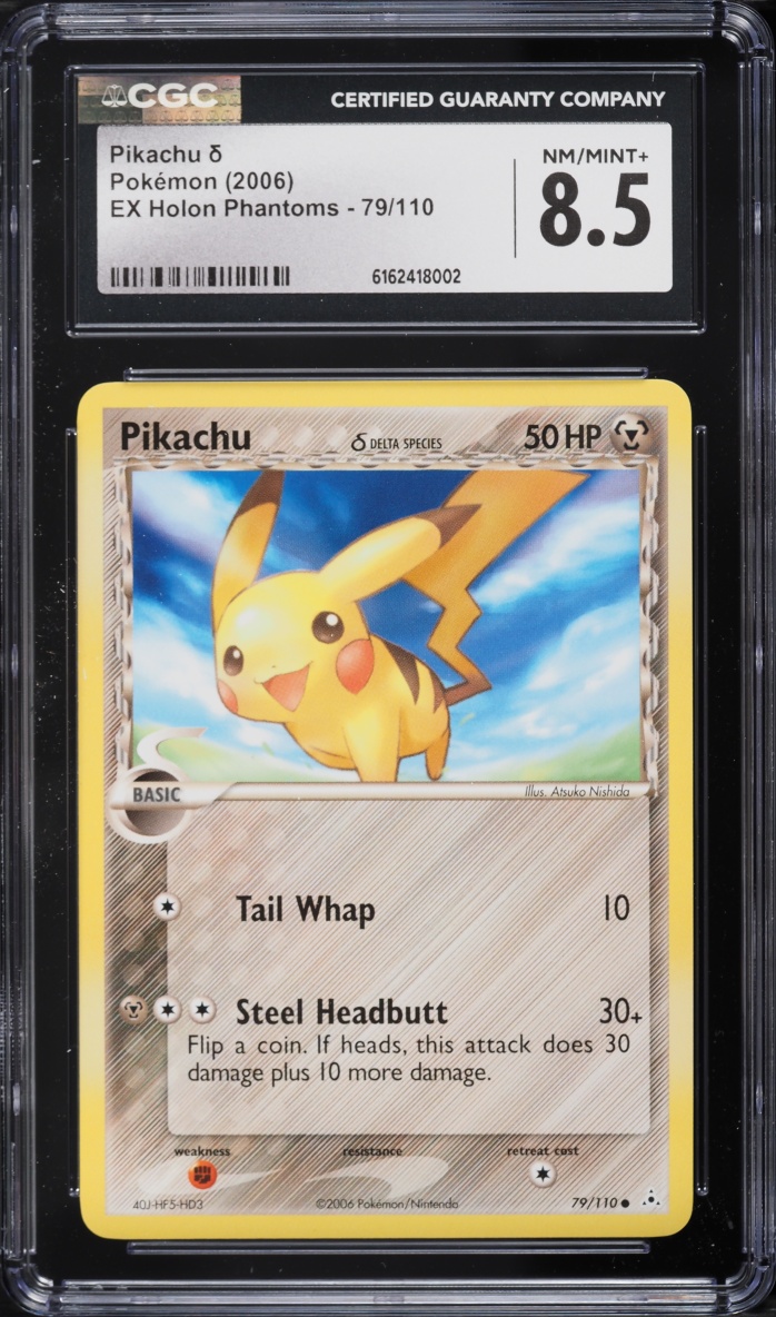 2006 Pokemon EX Holon Phantoms Pikachu #79 CGC 8.5 NM-MT+